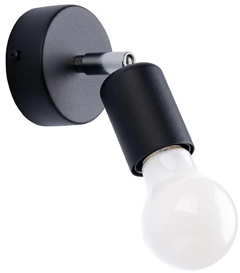 Sollux SL.1120 - Lampada da parete FORNES 1xE27/60W/230V nero