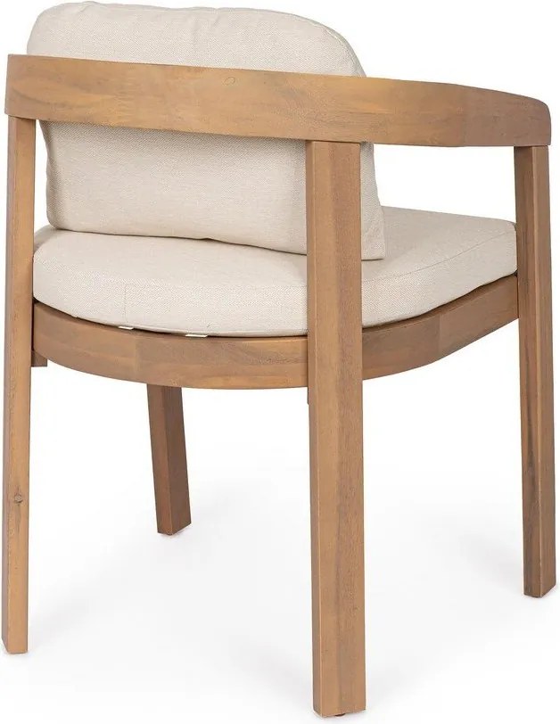 Sedia da esterno di colore naturale in legno massiccio Pablo – Bizzotto