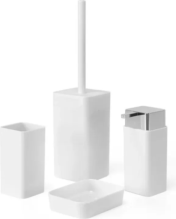 Porta sapone bagno bianco in plastica Star