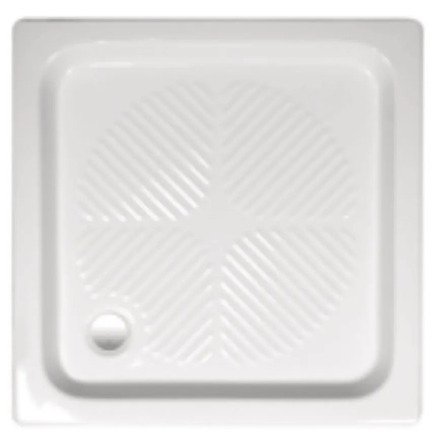 Piatto Doccia 80x80 Azzurra Ceramica "Giove" Bianco Lucido