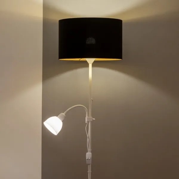 Brilagi - Lampada da terra CERIA 1xE27/100W/230V + 1xE14/25W bianco/nero