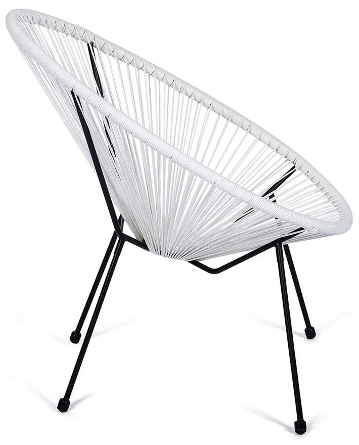 Poltrona da giardino bianca in rattan artificiale Avocado - Bonami Selection