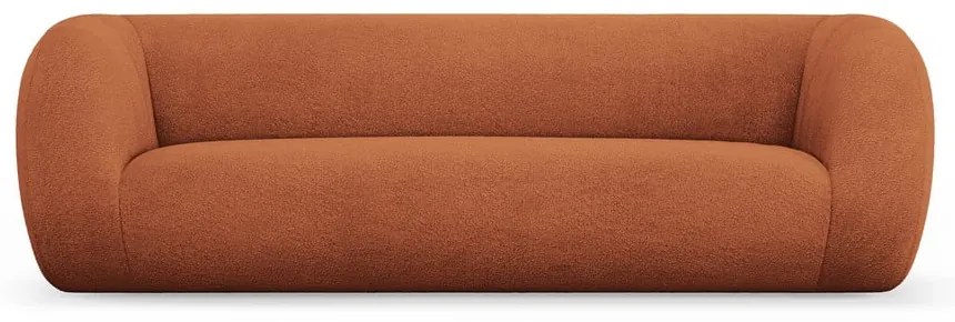 Divano in tessuto bouclé arancione 230 cm Essen - Cosmopolitan Design