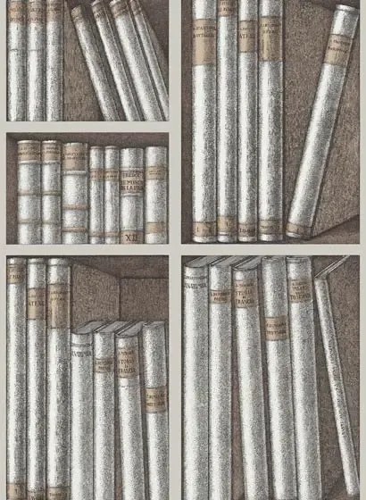 Fornasetti Bücher Tapete Ex Libris von Cole and Son - Stone