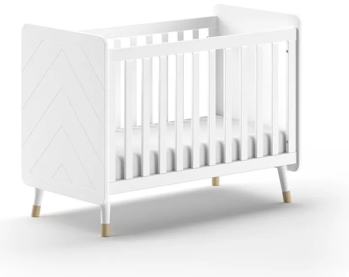 Lettino in legno di pino bianco 60x120 cm BILLY - Vipack