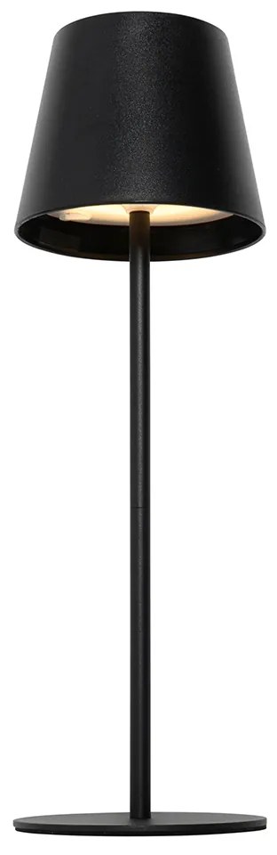 Lampada da tavolo nera con LED dimmerabile e ricaricabile IP54 - Murdock