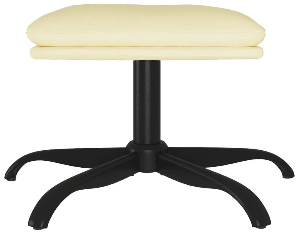 Poggiapiedi crema 60x60x36 cm in similpelle