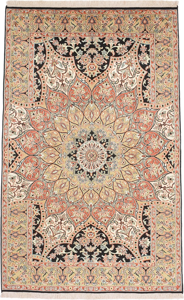 Cashmere Silk Tappeto orientale 190 x 120 (Indian) Annodato A Mano