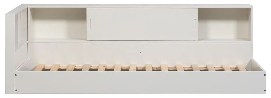 Letto singolo bianco in pino massiccio rete non inclusa 90x200 cm Carter – WOOOD