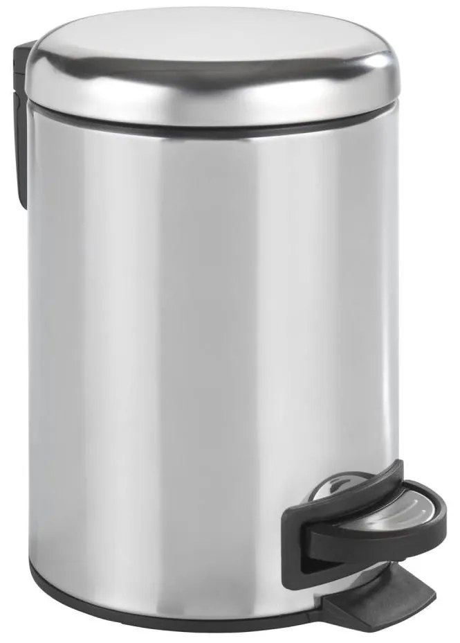 WENKO 22444100 - Cestino LEMAN 17x25 cm acciaio inox/argento/nero