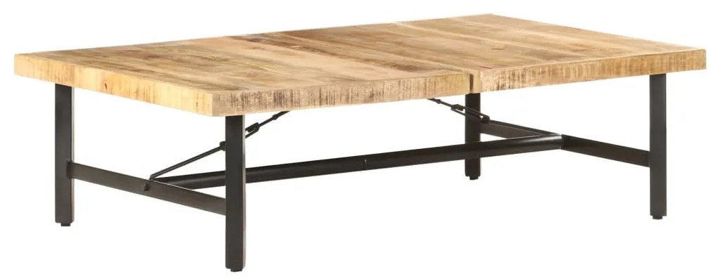 Tavolino Da Salotto 142x90x42 Cm İn Legno Massello Di Mango /