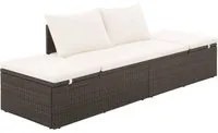 Lettino da Giardino Marrone 195x60 cm in Polyrattancod mxl 70705