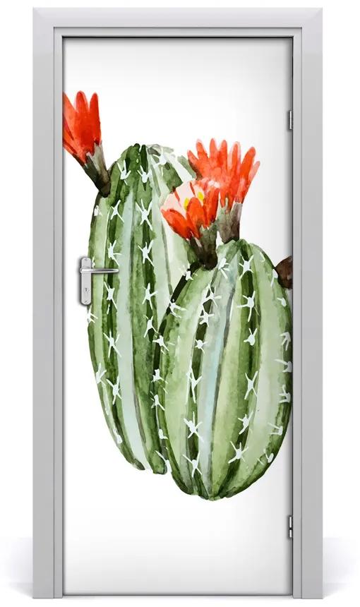 Poster adesivo per porta Cactus 75x205 cm