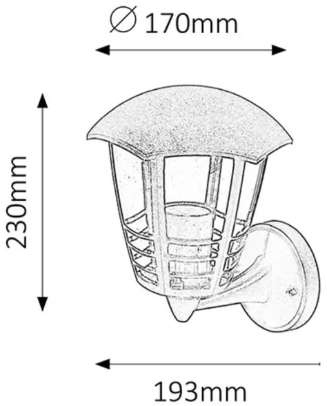 Rabalux 8618 - Applique da esterno MARSEILLE 1xE27/60W/230V
