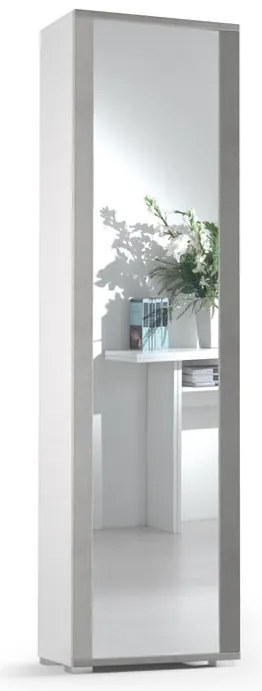 Scarpiera multiuso doppia profondità L 50 x H 182 x P 31 cm 14 paia, bianco