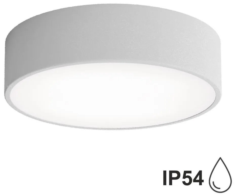 Plafoniera da bagno CLEO con sensore, 2xE27/24W/230V, Ø 30 cm, grigia, IP54