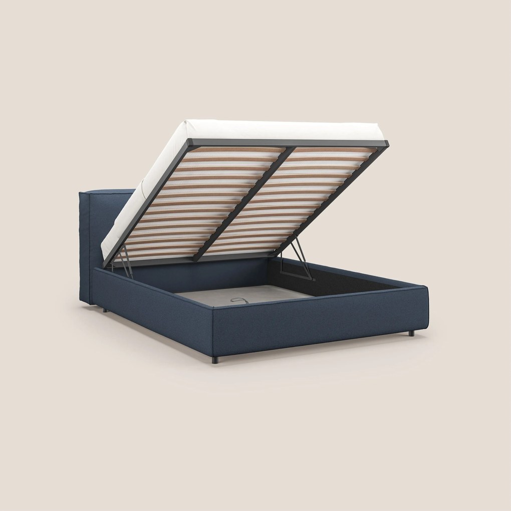 Cocoon letto imbottito contenitore sfoderabile in bouclet impermeabile T07 blu