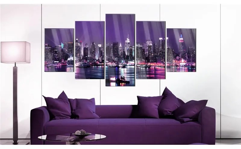 Quadri su vetro acrilico  Purple Sky [Glass]  Colore Rosa, Dimensioni e Misure 200x100