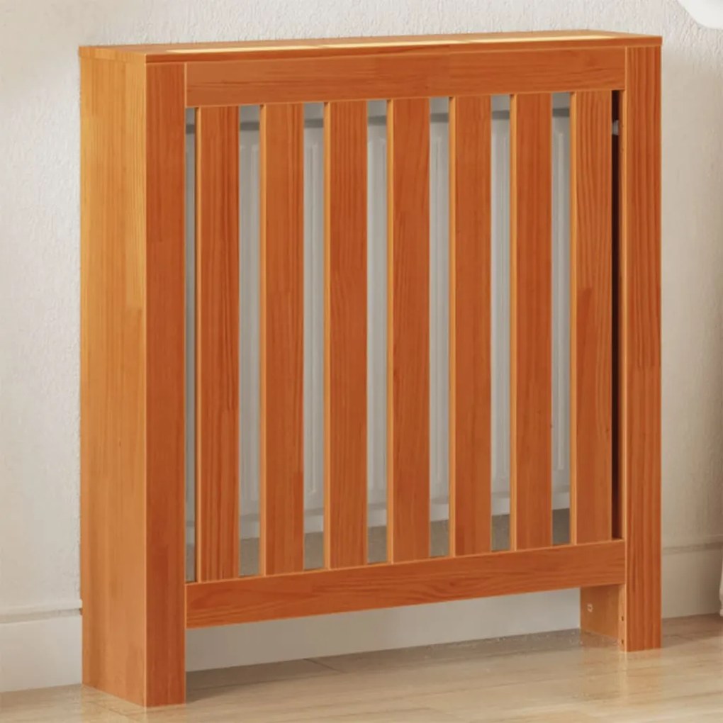 Copertura Termosifone Marrone Cera İn Legno Massello Pino /