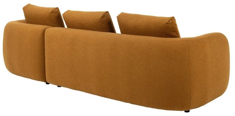 Divano angolare in tessuto bouclé color senape (angolo sinistro) Imola - Bonami Selection