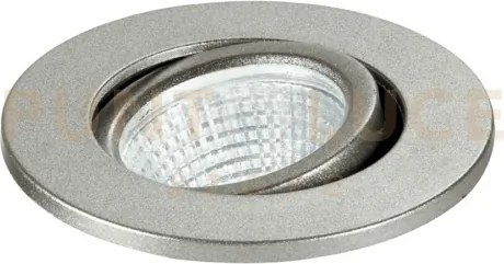 Incasso led polaris nikel tondo 3w 300lm 4000k 6,6x5,7cm