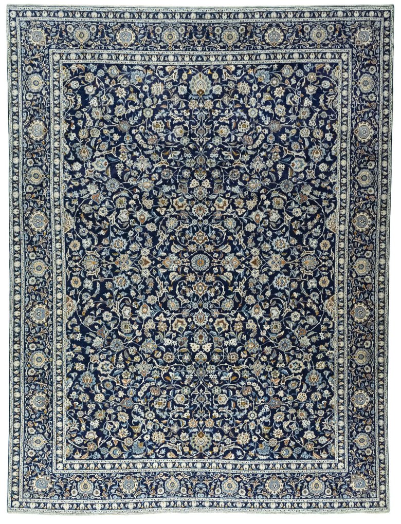 Kashan Tappeto persiano 280 x 370 Blu (Iran) Annodato A Mano