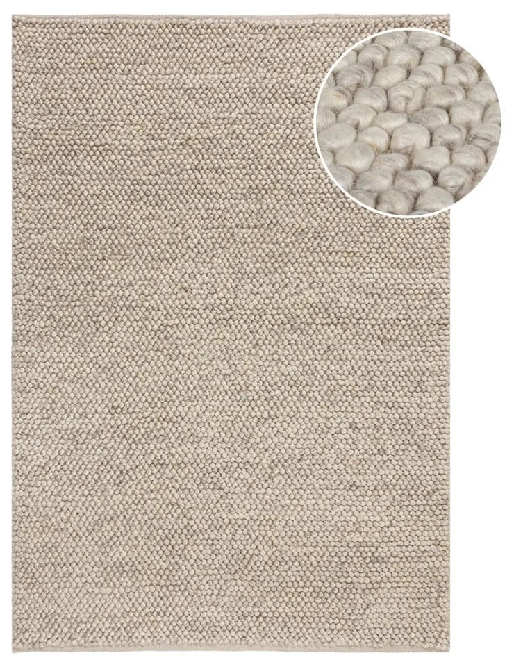 Tappeto in lana grigio chiaro 80x150 cm Minerals - Flair Rugs