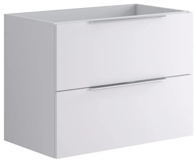 Cassettiera Brera con 2 cassetti laccato opaco bianco L.79,5 H.60 P.45,5 cm