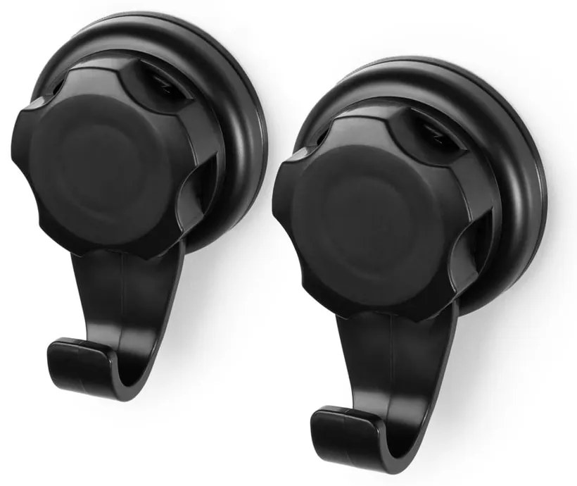 Set di ganci senza foratura neri in acciaio 2 pz Bestlock – Compactor