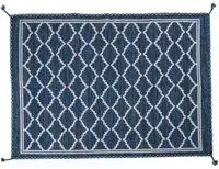 Tappeto moderno Toronto, stile kilim, 100% cotone, blu, 180x120cm