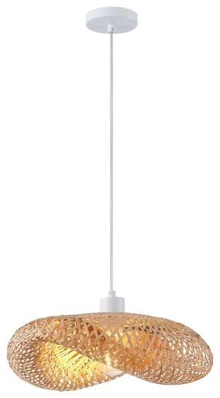 Lampadario a sospensione con filo 1xE27/40W/230V bambù