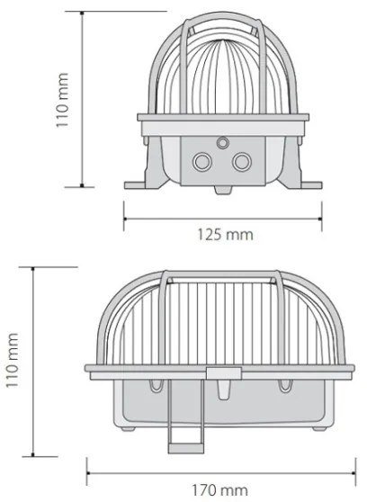 Plafoniera da esterno OVAL 1xE27/60W/230V IP44 marrone