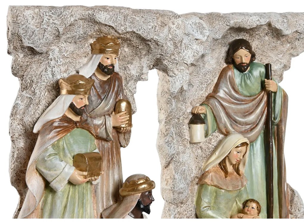 Presepe di Natale Home ESPRIT Multicolore Resina 19,5 x 11 x 31,5 cm (2 Unità)