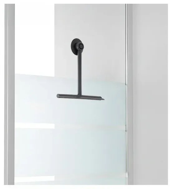 Tergivetro doccia grigio in plastica antigraffio con ventosa Spring
