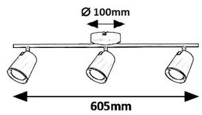 Rabalux 5047 - Luce Spot a LED SOLANGE 3xLED/6W/230V