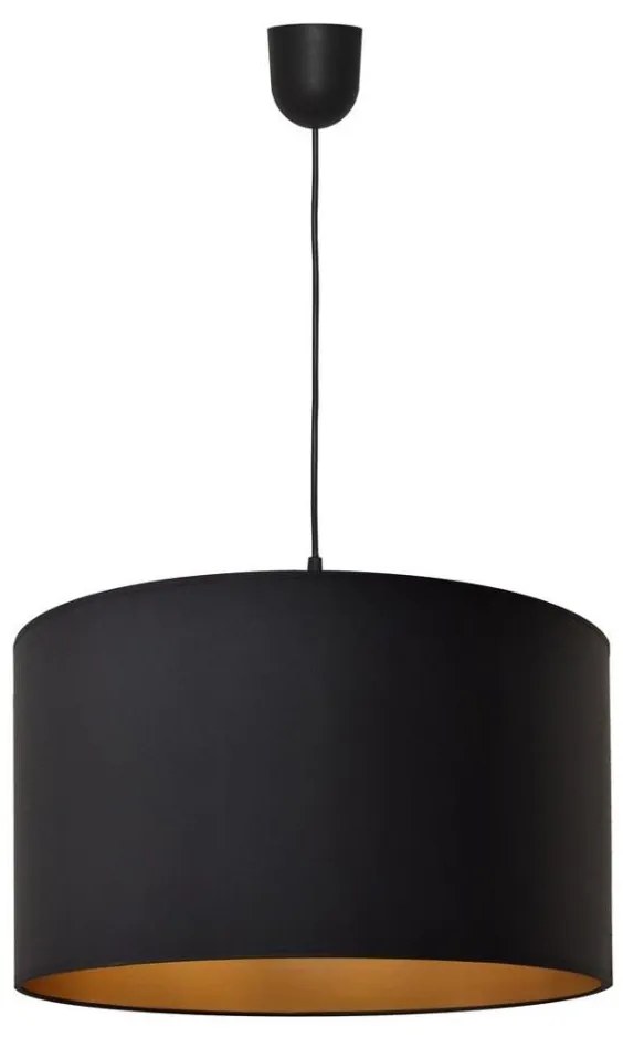 Lampadario su corda ALBA 1xE27/15W/230V d. 45 cm nero/oro
