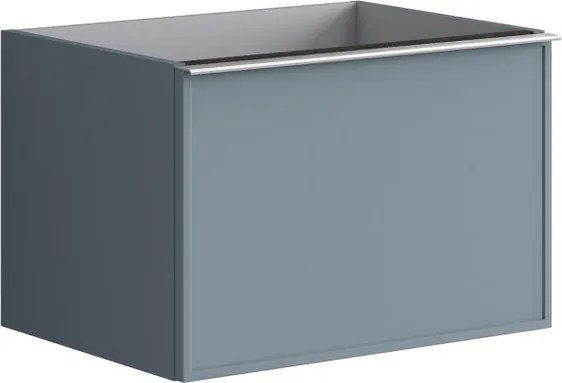 Mobile da bagno sospeso sotto lavabo L 60 x H 40 x P 45.5 cm indaco laccato, 2 cassetti Pixel frame