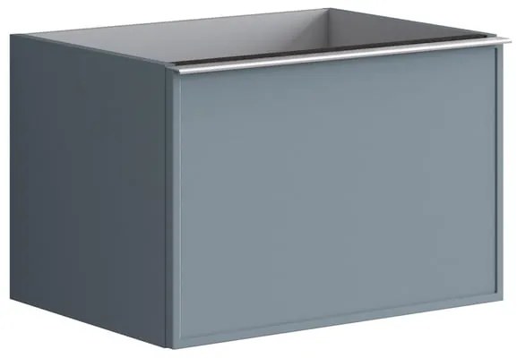 Mobile da bagno sotto lavabo Pixel frame indaco laccato L 60 x H 40 x P 45.5 cm 2 cassetti, lavabo non incluso