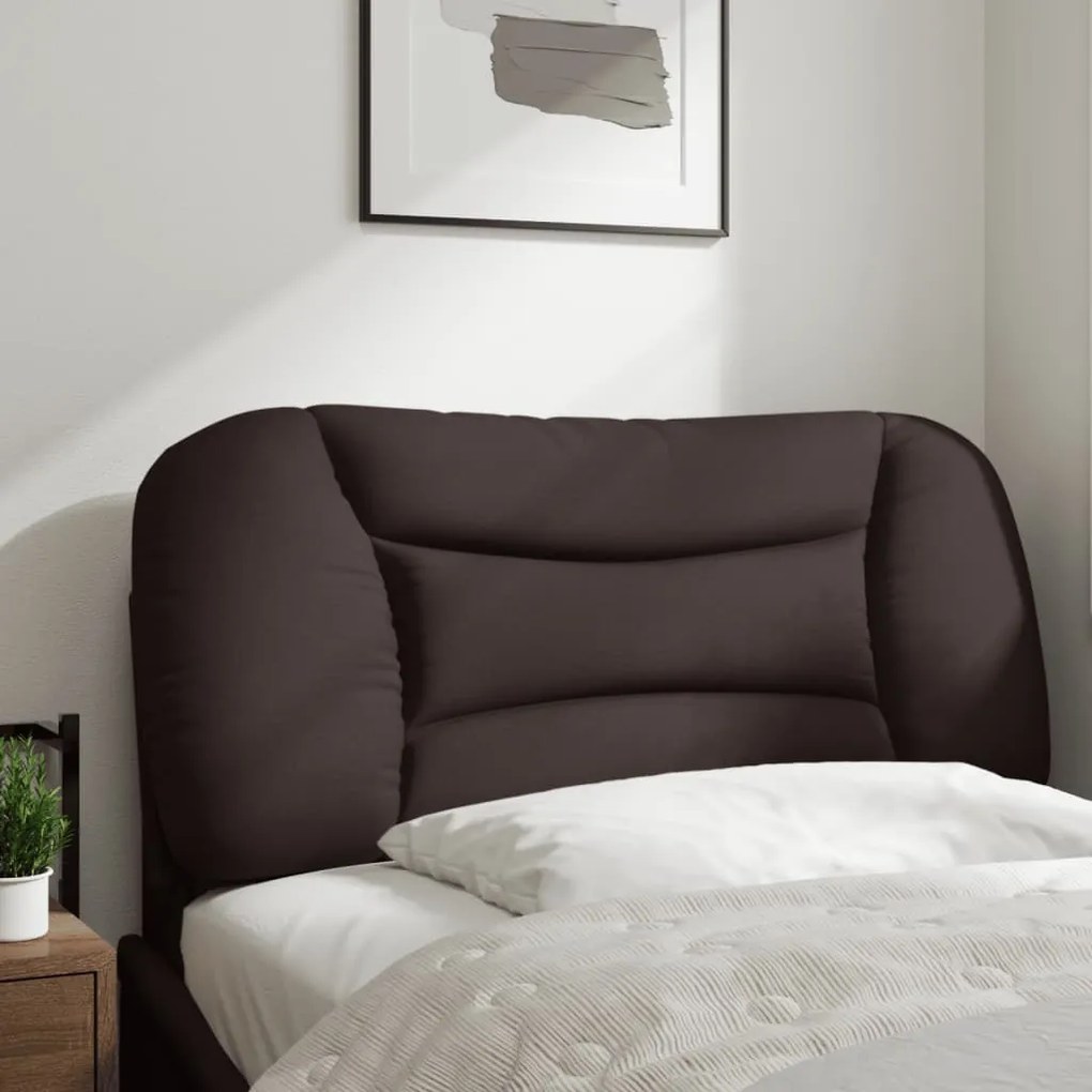 Cuscino testiera marrone scuro 80 cm in tessuto