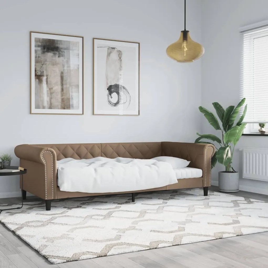 Letto Da Giorno Cappuccino 90x200 Cm İn Similpelle /