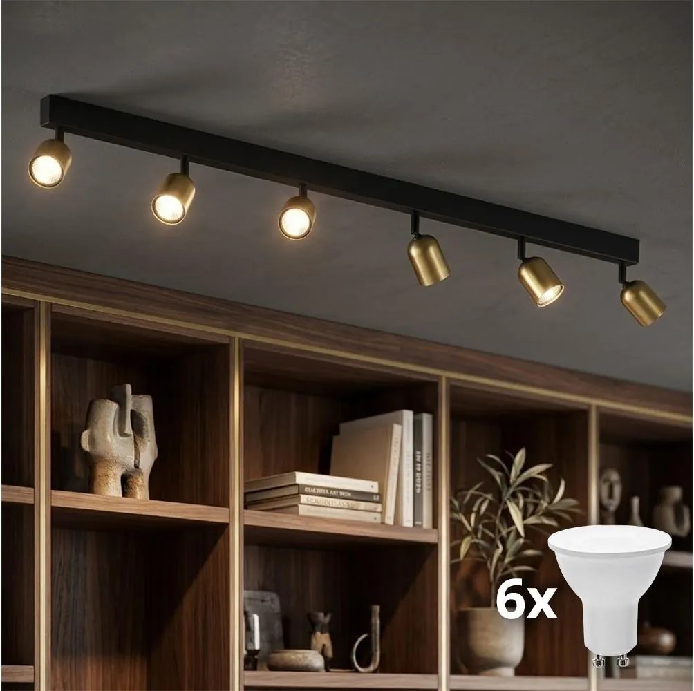 Faretto LED TOP 6xGU10/10W/230V oro/nero