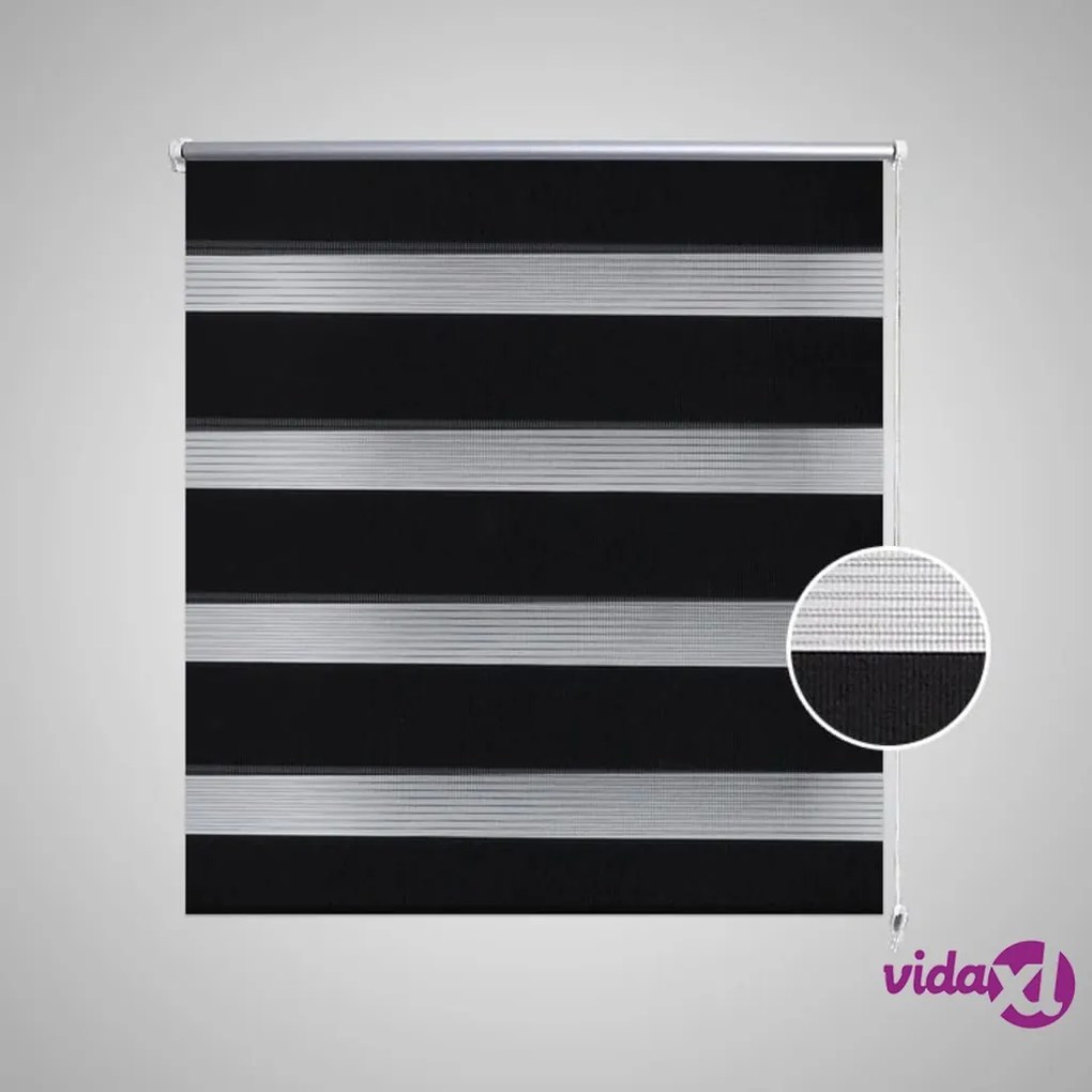 vidaXL Tenda a rullo oscurante zebra 80x150cm nera