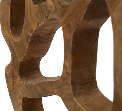 Scultura Lubang In Teak Riciclato Cm 25X10X38 (Pezzi Unici - Non Rip. In Serie)