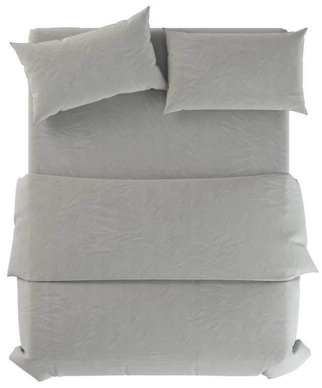 Set copripiumino e federa verde polveroso in lino per letto matrimoniale 200x200 cm Stone – Native Natural