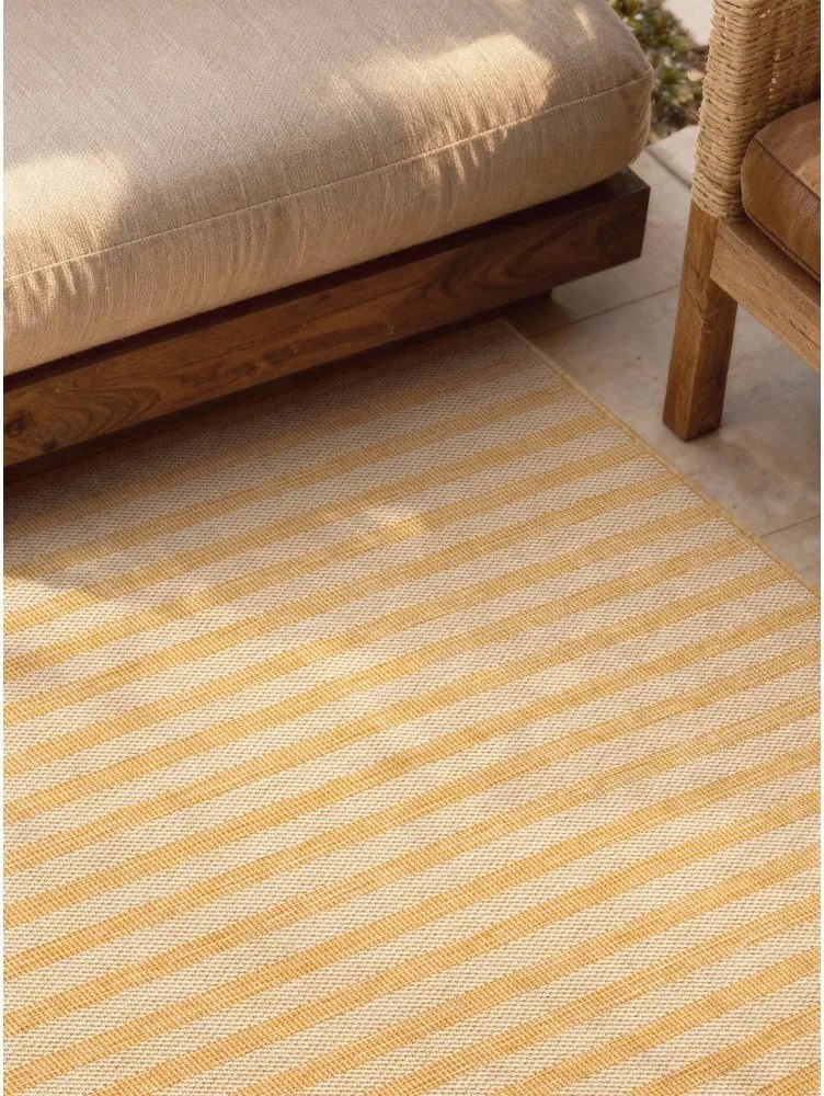 Tappeto da interno/esterno giallo ocra/color crema 160x230 cm Haringey Linley – Ted Baker