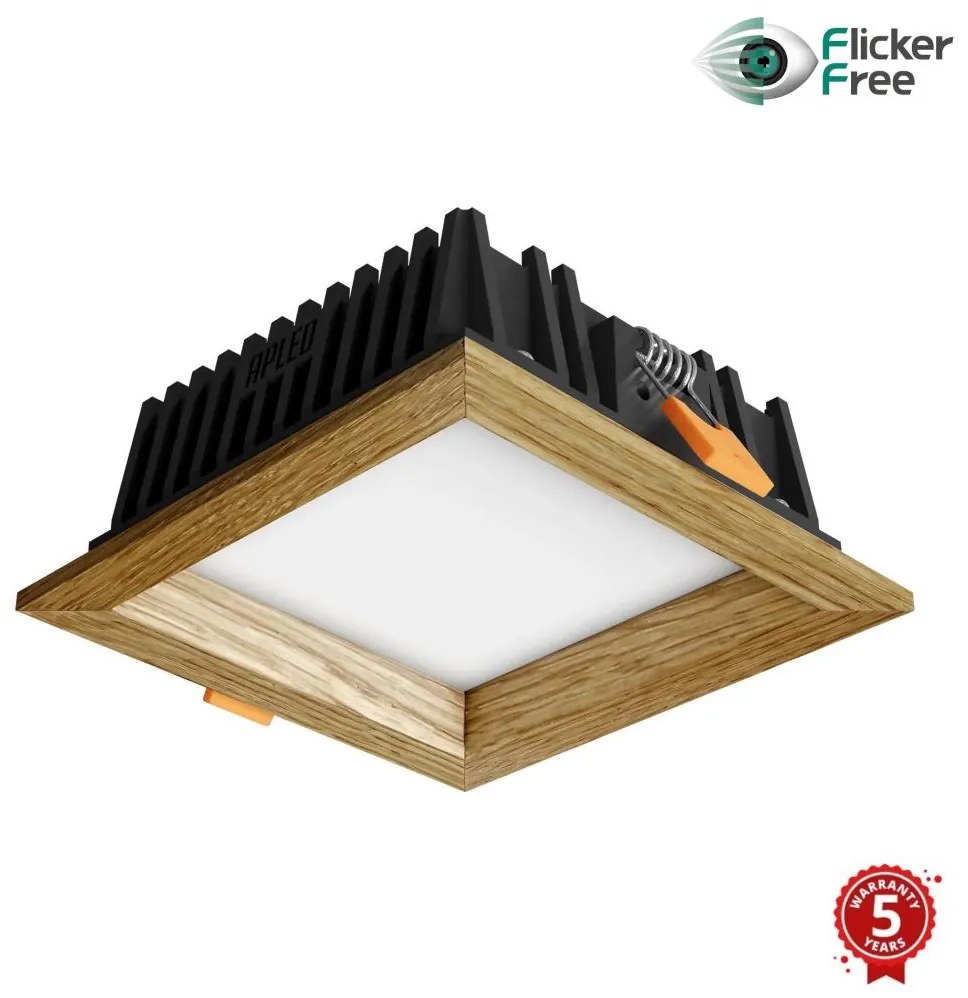 APLED - Lampada LED SQUARE WOODLINE LED/6W/230V 4000K 12x12 cm quercia legno solido