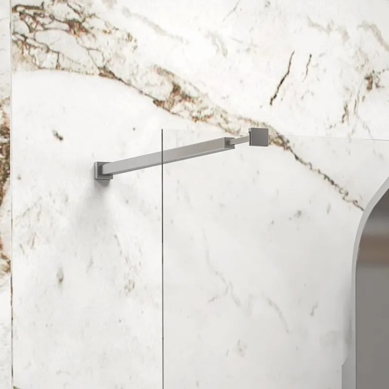 Kamalu - Doccia walk-in ad angolo 100x90cm vetro anticalcare KW4000