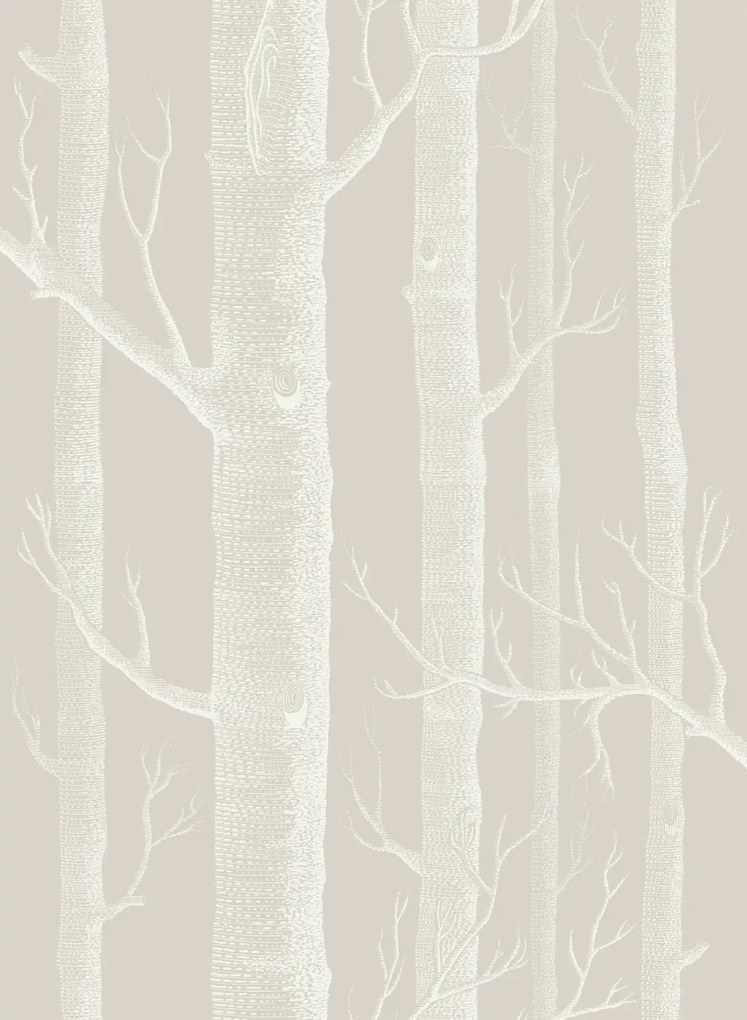 Cole & Son Carta da parati Woods Icons - Stone & White