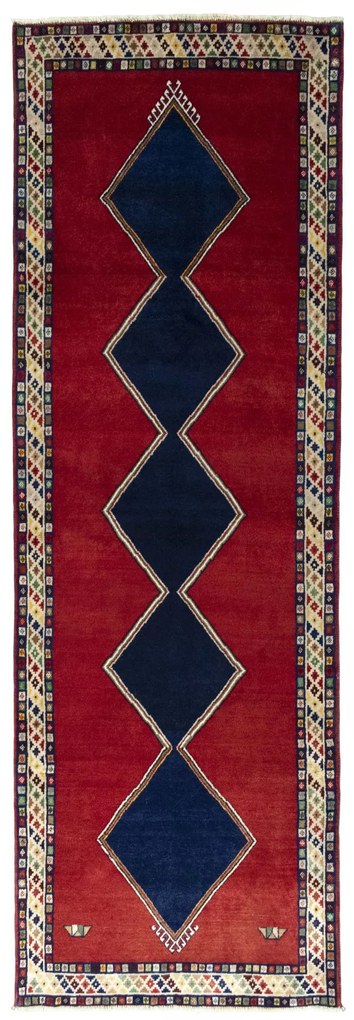 Gabbeh Tappeto persiano 310 x 100 Rosso (Iran) Annodato A Mano
