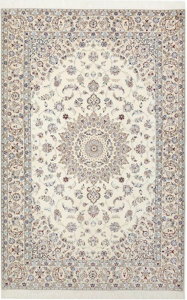 Nain Tappeto persiano 210 x 140 Beige (Iran) Annodato A Mano